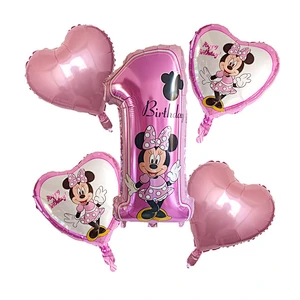 Hot Selling Cartoon Mickey Minnie Foil Balloons Helium Balloon Boy and Girl Globos Birthday Baby Shower Party Decoration Balloons