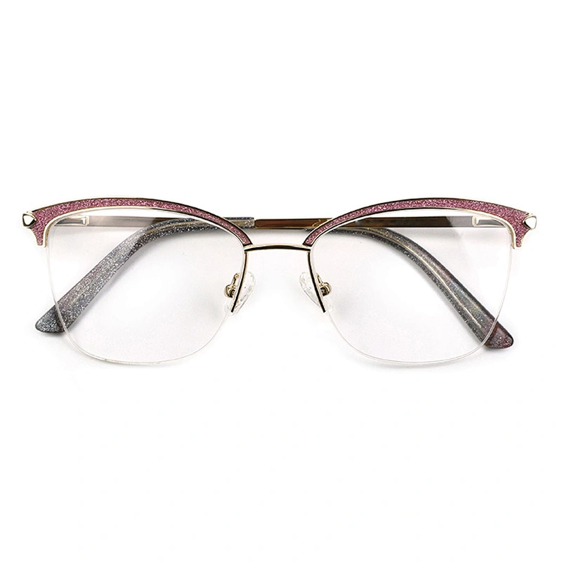 Luxury shining high quality women's metal optical glasses eyewear eyeglasses frames