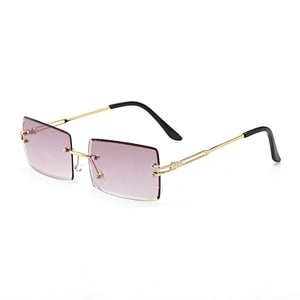 Weekly Deals Women hot selling Square Rimless Sunglasses