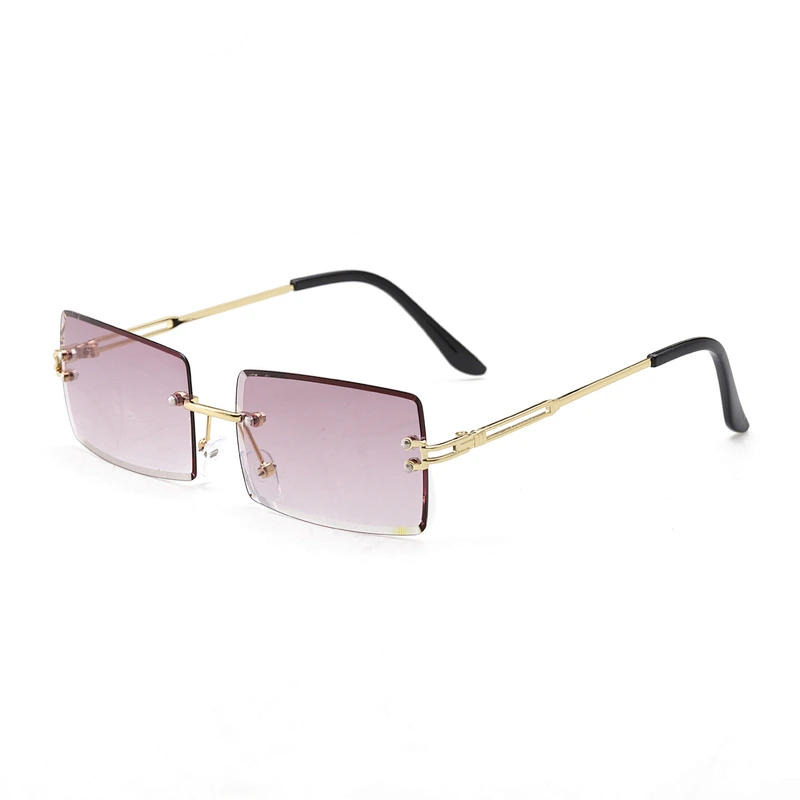 Weekly Deals Women hot selling Square Rimless Sunglasses