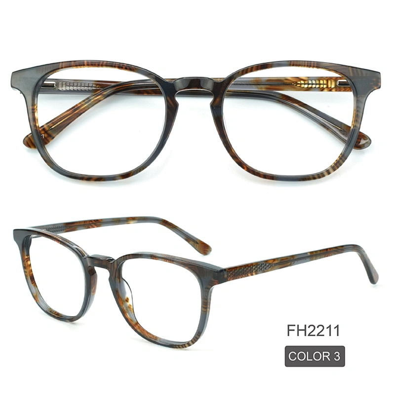 PH2211 competitive price inventory optical frames 6 colors round acetate eyeglasses