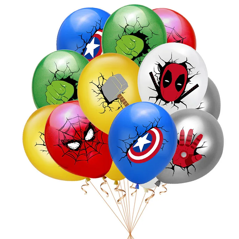 The Avengers Latex Balloons  with Conffeti Latex Balloon Birthday Party Decorations for Girls Women