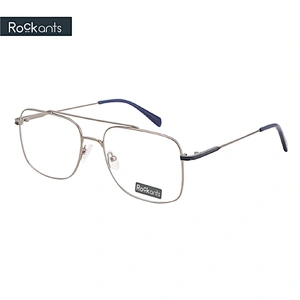 classic double bridge men eyeglasses care products square metal
