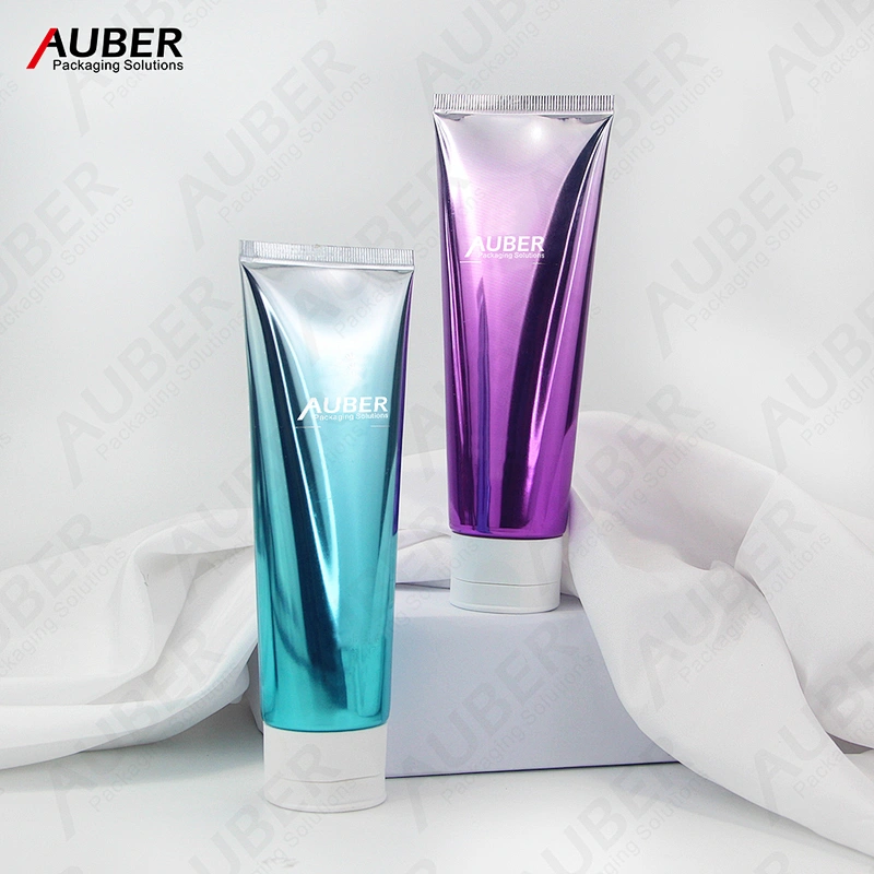 Gradual high glossy tube with white flip top cap