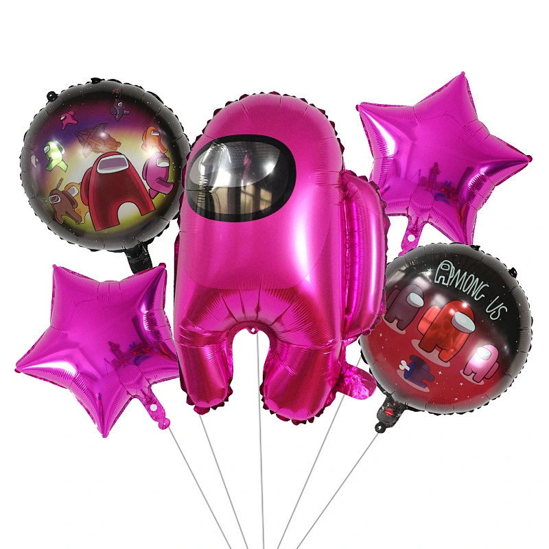 5pcs/set Among Us Balloon Garland Set for Kids Birthday Baby Shower Among Us Theme Party