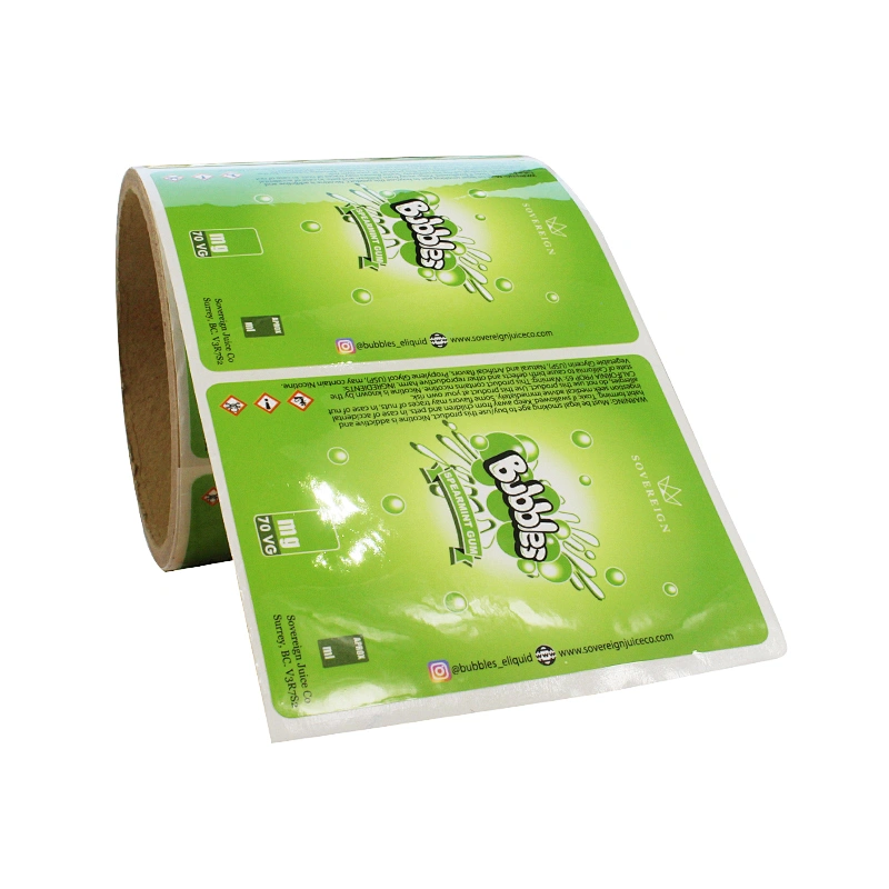 printing glossy laminated adhesive label for oil bottle package label