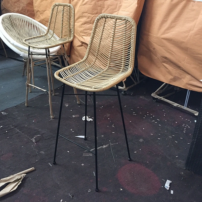 Rattan bar stool
