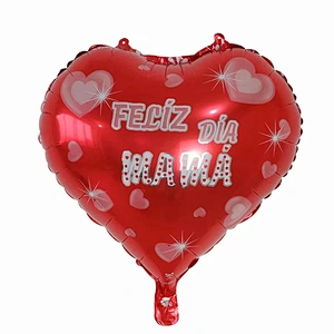 Hot Sales 18 Inch Mother's Day Foil Balloon Heart Shape Helium Balloon For Mother's Day Gifts