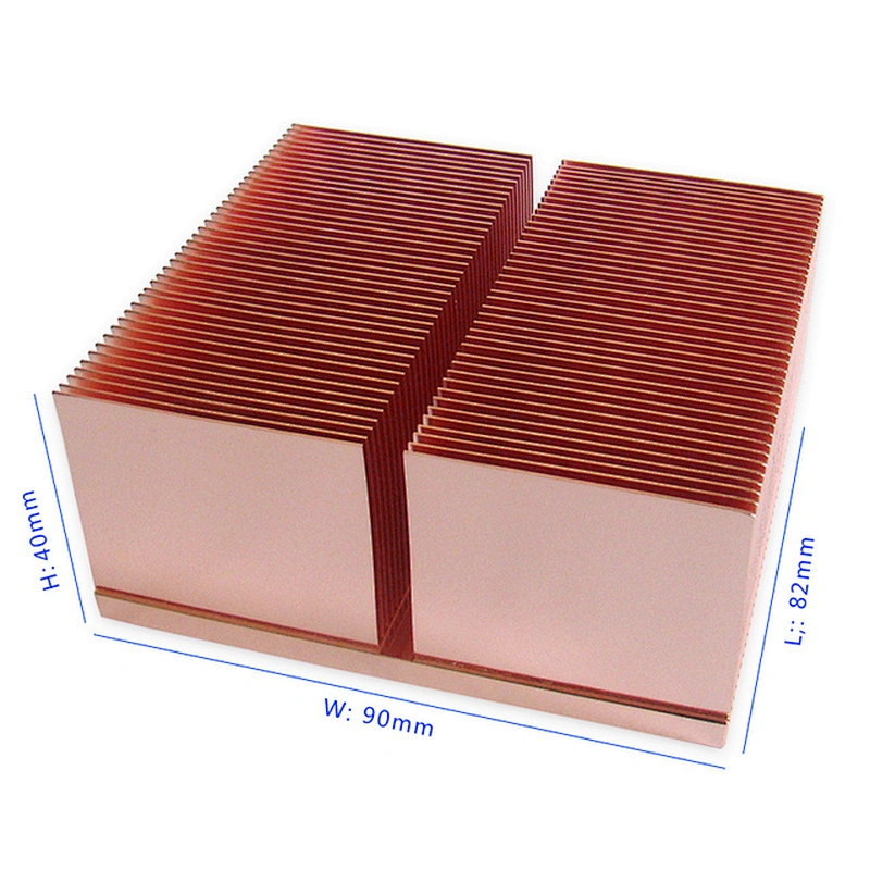 2019 Customized copper skiving and CNC process thyristor heatsink