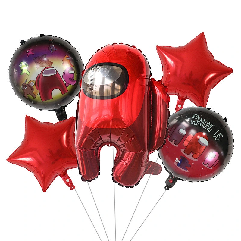 5pcs/set Among Us Balloon Garland Set for Kids Birthday Baby Shower Among Us Theme Party