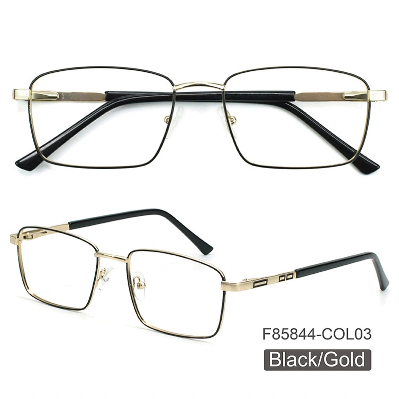 F85844 Fashion Design Men Retro Square Eyeglasses Full Rim Metal Optical Eyewear Frame