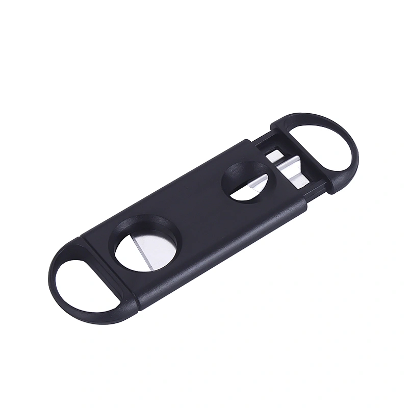 Wholesale Cigar and cigarette accessories plastic punching scissors V-CUT cigar cutter
