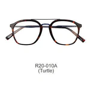 china wholesale classic acetate optical frame double bridge ready goods man eyeglasses