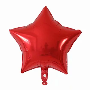 Multiple Color 18 inch Plain Pure Star Shaped Foil Helium Balloons Birthday Party Decorations