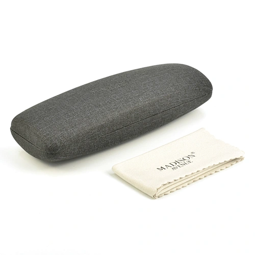 S size Ready To Ship Black Leather Glasses Cases High End Cheap Eyeglasses Box