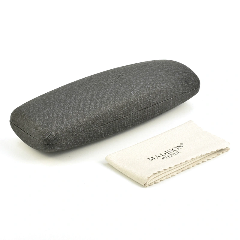 S size Ready To Ship Black Leather Glasses Cases High End Cheap Eyeglasses Box