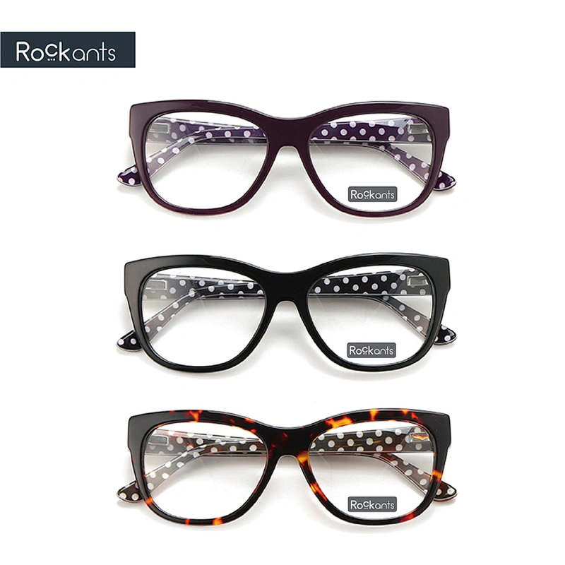 Newest design acetate colorful pattern frames glasses optical eyewear eyeglass for adults