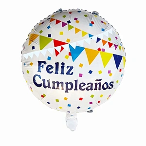 New hot selling balloons 10 inch Spanish foil balloon feliz cumpleanos wedding love balloons birthday party decoration