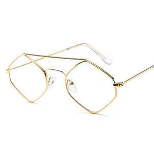 Fashion Men Women Diamond Sharp Sunglasses Clear Yellow Lens Shades UV400 Polycarbonate Shield New 2021