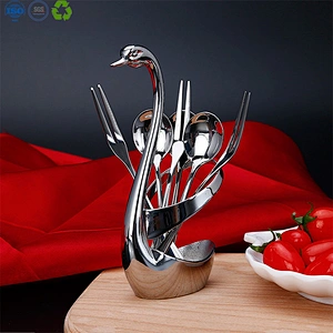 Silver plated Swan with Spoon Gift set