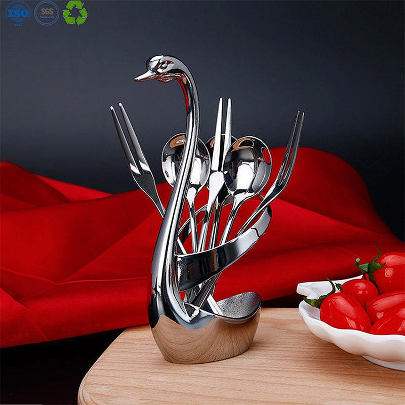 Silver plated Swan with Spoon Gift set