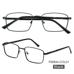 F85844 Fashion Design Men Retro Square Eyeglasses Full Rim Metal Optical Eyewear Frame