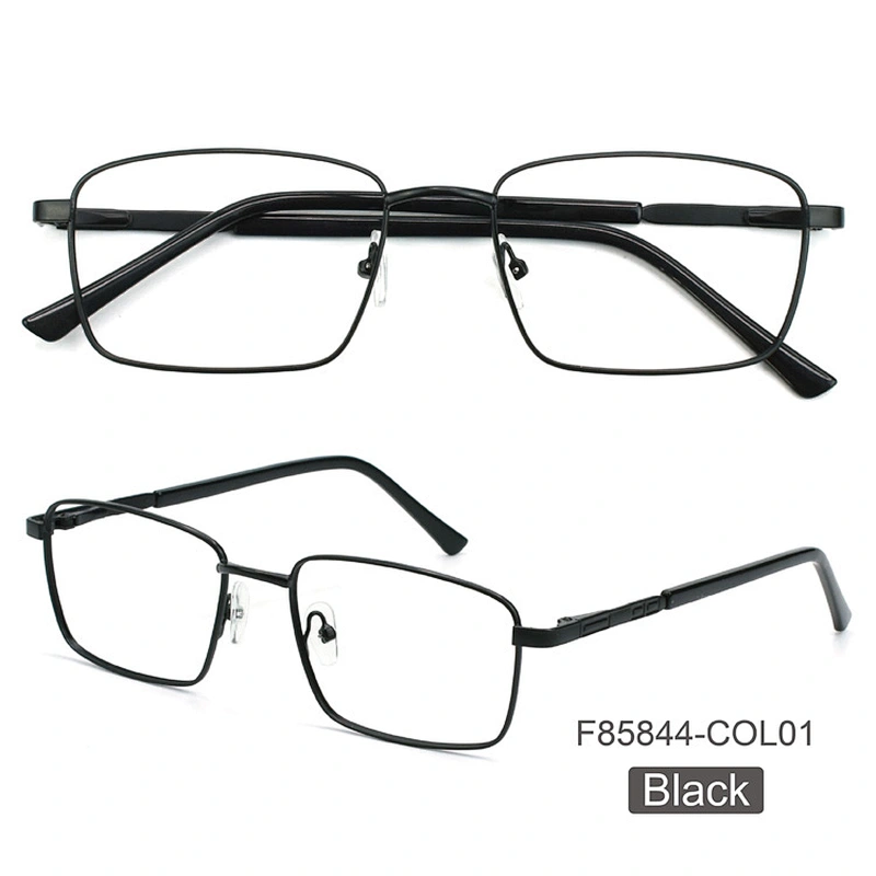 F85844 Fashion Design Men Retro Square Eyeglasses Full Rim Metal Optical Eyewear Frame