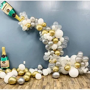 Champagne Bottle Balloon with Latex Globos Fun Idea for Party Decoration