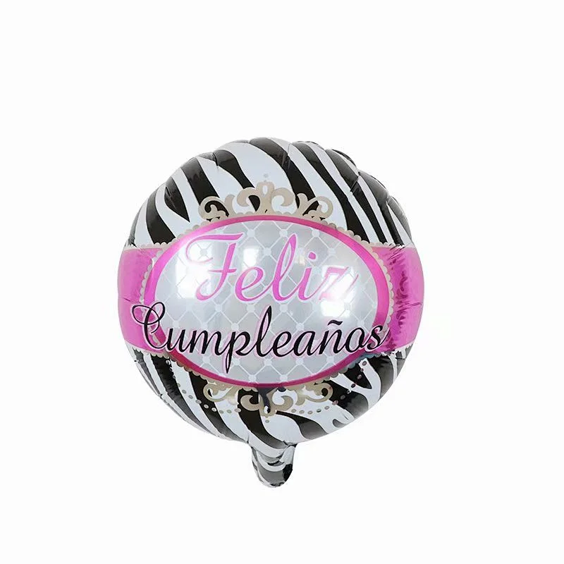 10 Inch Spanish Happy Birthday Foil Balloon FELIZ CUMPLEANOS Globos Birthday Party Decoration Foil Balloons