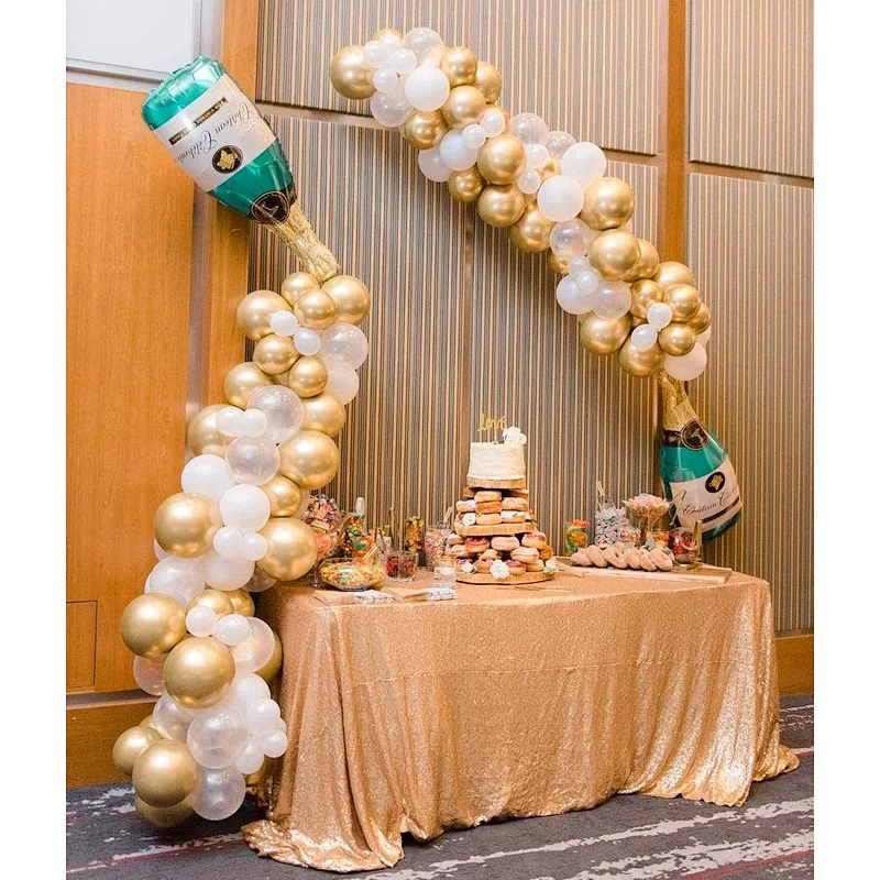 Champagne Bottle Balloon with Latex Globos Fun Idea for Party Decoration