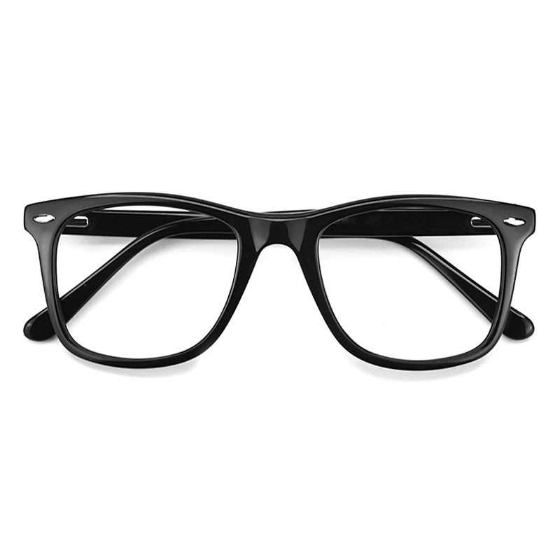 2021 Classic Fashion Unisex Black Square Acetate Clear Frames Optical Glasses Eyeglasses