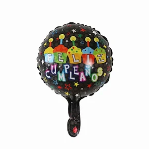 Multi-style 10 inch Spanish Happy Birthday Happy Day Feliz Cumpleanos Feliz Dia Foil Helium Balloons Birthday Party Decorations