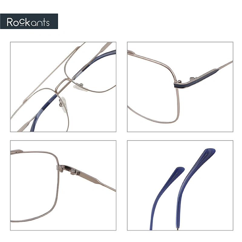 classic double bridge men eyeglasses care products square metal