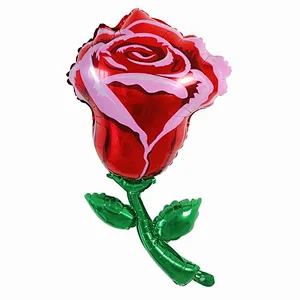 New Design 49*92 cm Rose Sunflower Shaped Foil Helium Balloons Birthday Party Decorations