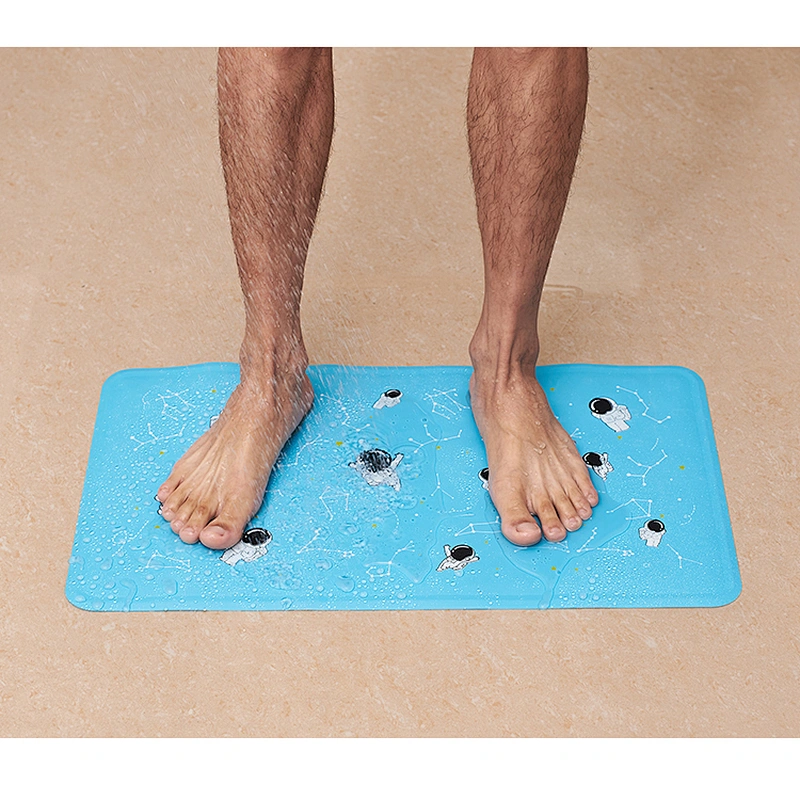 Soft and comfortable non-slip with suction cups baby rubber shower bath mat