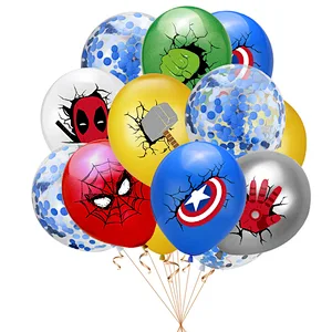 The Avengers Latex Balloons  with Conffeti Latex Balloon Birthday Party Decorations for Girls Women