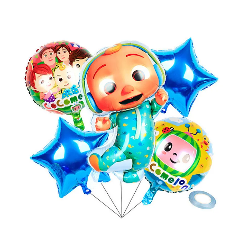 Cocomelon Foil Balloon Baby Shower Decoration Aluminum Balloon Set Happy Birthday Party Decorations Kids Toy Balloons