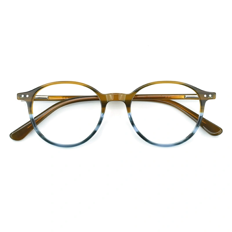 PH2205 most competitive 6 color round acetate optical frames spot goods eyeglasses