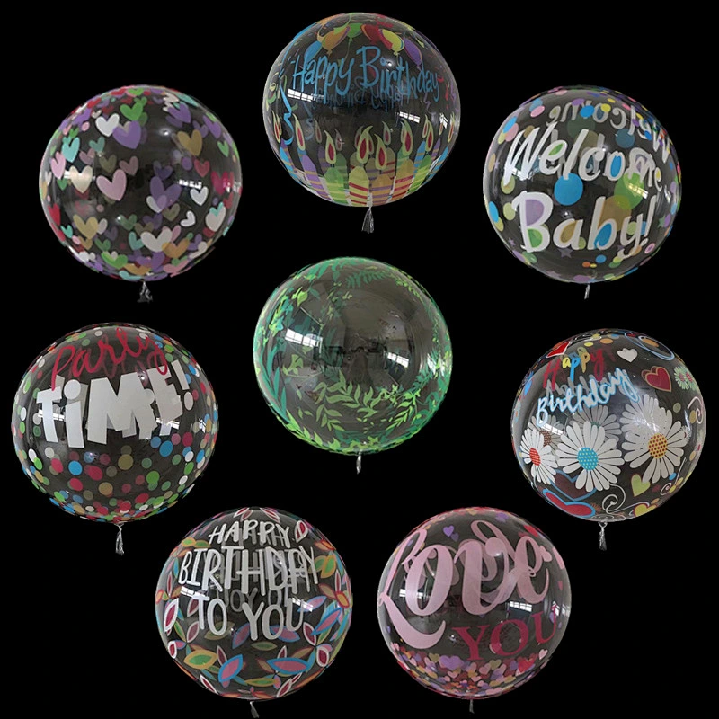 20 inch PVC Transparent Bobo Bubble Helium Balloons Birthday Wedding Party Decorations Globos