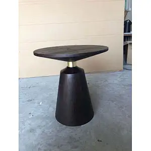 Round wood bar table