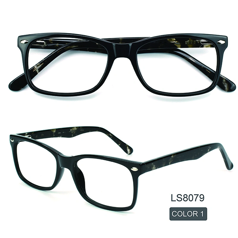 Best Selling Fashion Design Vintage Acetate Eyeglasses square men Optical Frames 2021