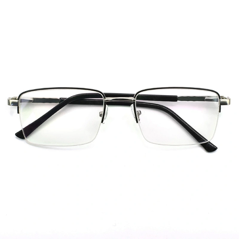 New fashion Custom hot sale square metal blue light blocking spectacle optical frame glasses for men