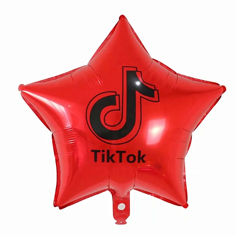Amazon hot sale 18-inch vibrato TikTok star aluminum foil helium balloon birthday wedding party decoration balloon