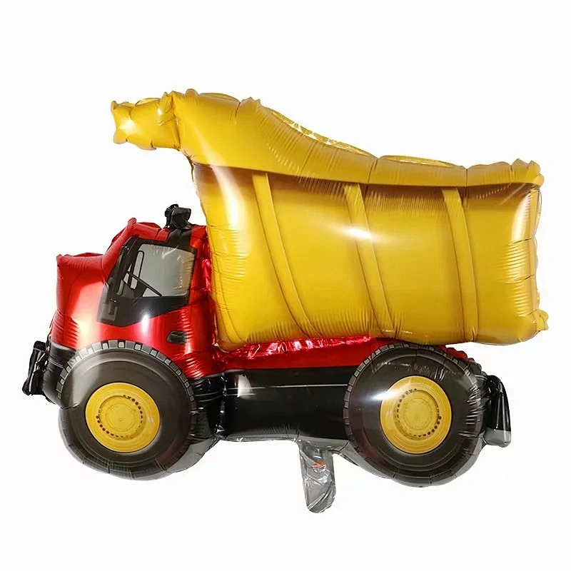 6 Pcs Cartoon Auto Balloon Fire Truck Engineering Vehicle Foil Balloon Ambulance For Kids Birthday Party Decoration