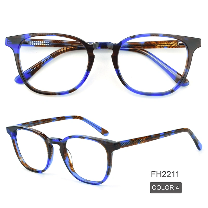PH2211 competitive price inventory optical frames 6 colors round acetate eyeglasses