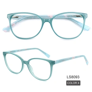 PS8093 flexible fashionable optical frames eyeglasses flexible safety acetate colorful glasses