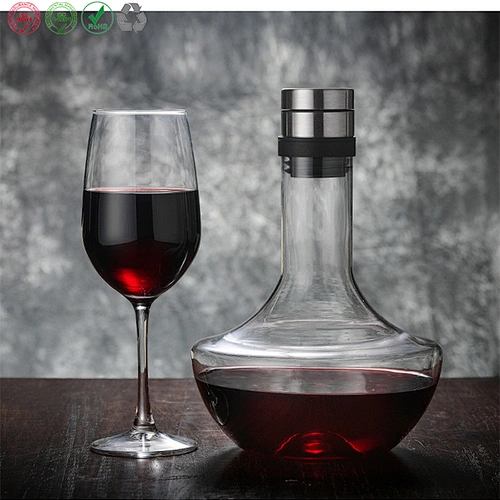 Waterfall crystal glass decanter