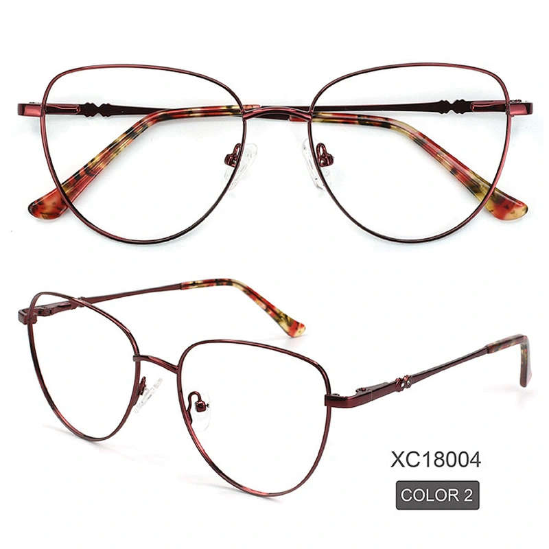 Lasted Style Eyeglasses Fashion Metal 5 color Optical Frame With Certificated