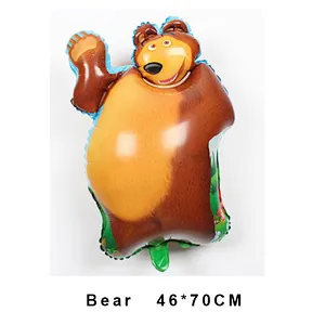 Stereo Martha and bear cartoon shape aluminum film balloon children's birthday decorative aluminum foil balloon