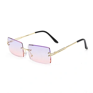 Weekly Deals Women hot selling Square Rimless Sunglasses